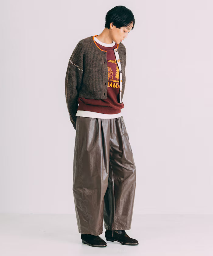 Short Length Color-block Knit Cardigan