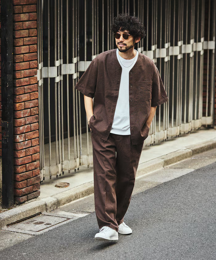 LINEN COTTON EASY SLACKS [Compatible with Setup]