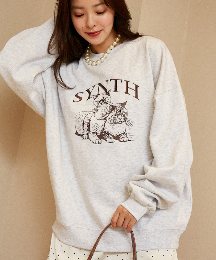 SYNTH Cat Fleece Lined Sweatshirt Limited Edition