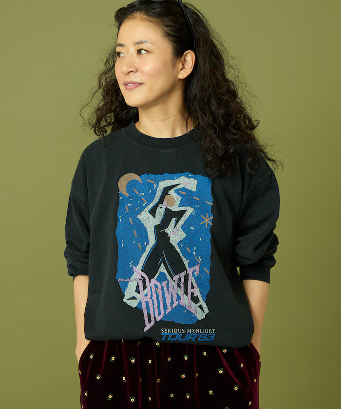 "David Bowie" print long sleeve T-shirt