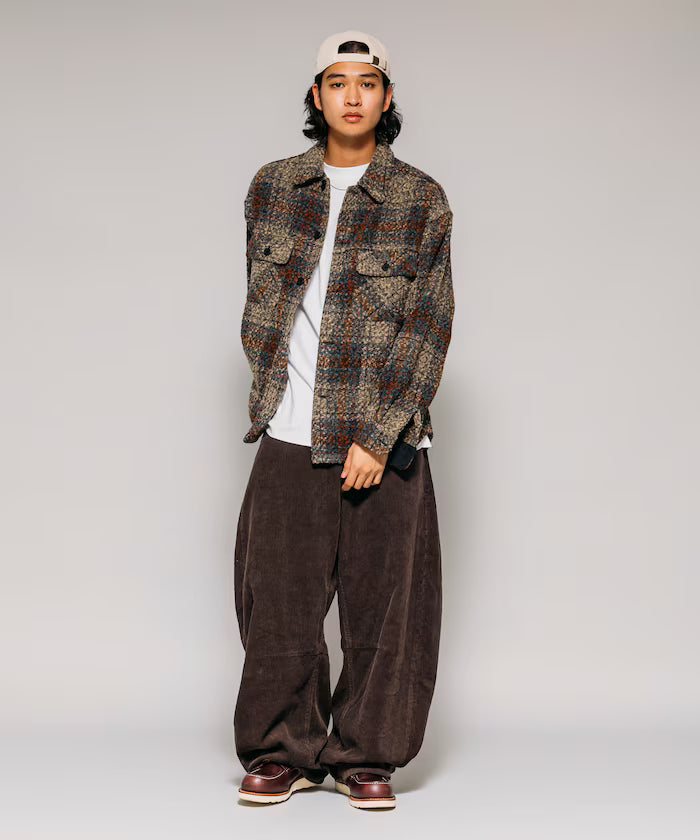 Wide Silhouette One Wash Curve Corduroy Pants
