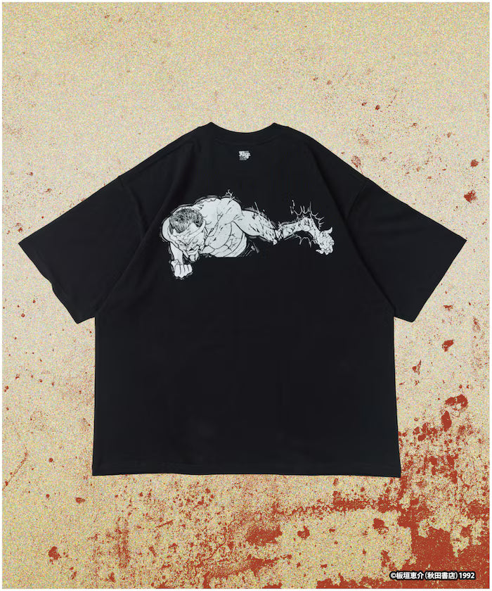 【June 12 12:00 Sale Start】 Baki 'Unyielding / Chiharu Shiba' Print Crew Neck T-Shirt
