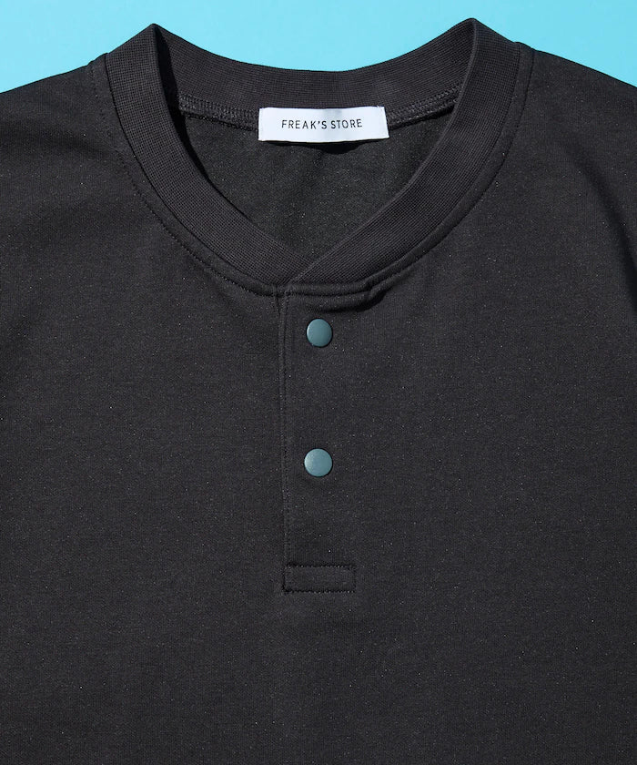 SUPER ICE / Super Ice Henry Neck Spindle T-Shirt Contact Cold Sensation / Quick Drying / UV Cut