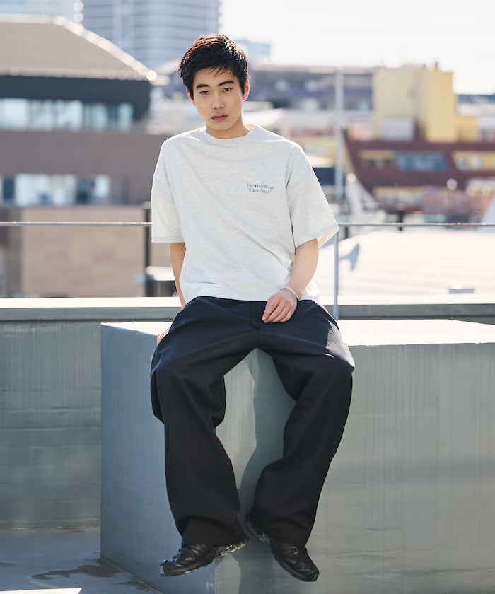 Big Silhouette Back Print Crew Neck T-Shirt / The Sound Brings 【Limited Edition】