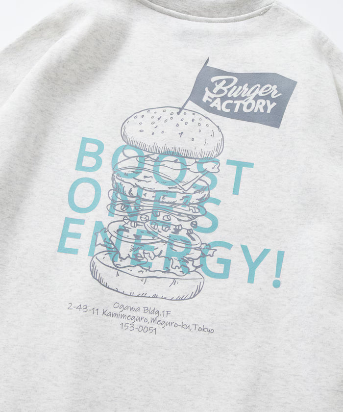 Burger Factory x FREAK'S STORE / Burger Factory Limited Edition Big Silhouette Back Print Crew Neck Sweatshirt [Limited Release]