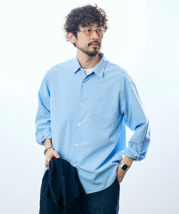 AIRDRY HIGH TECHYARN high-performance material broad regular color shirt long sleeve/quick-drying/heat shielding