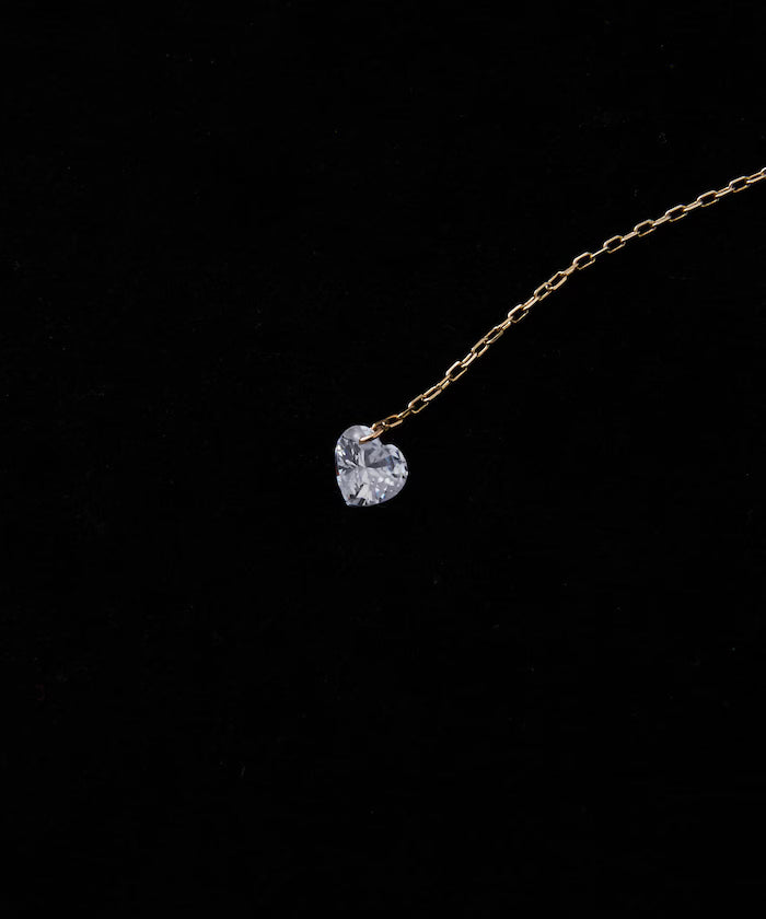 K10 Heart American Pierced Earrings / Chain Earrings / For Both Ears