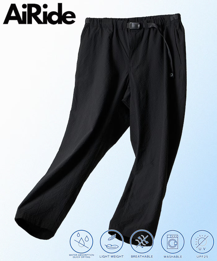 AiRide/Air Ride Wide Silhouette Sheer Sacker Packable Climbing Pants/Quick-Drying/UV Cut [Limited Release] - Black