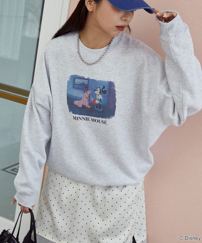 Minnie Mouse/ミニーマウス/Photo Print Crew Neck Sweat Limited Edition