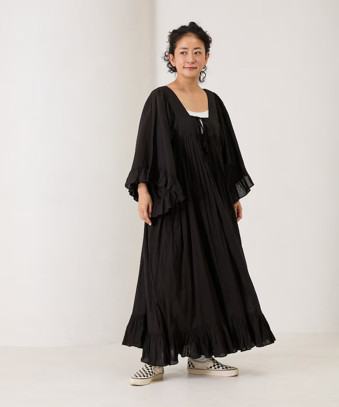 India Square Neck Frilled Dress