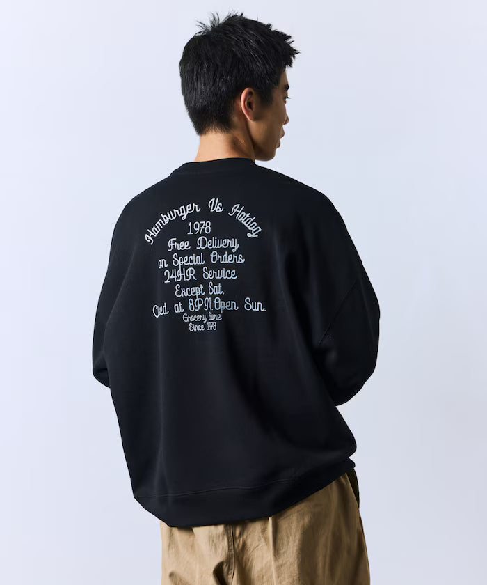 Big Silhouette Varsity Jacket Design Crew Neck Sweat / Back Print [Limited Edition]