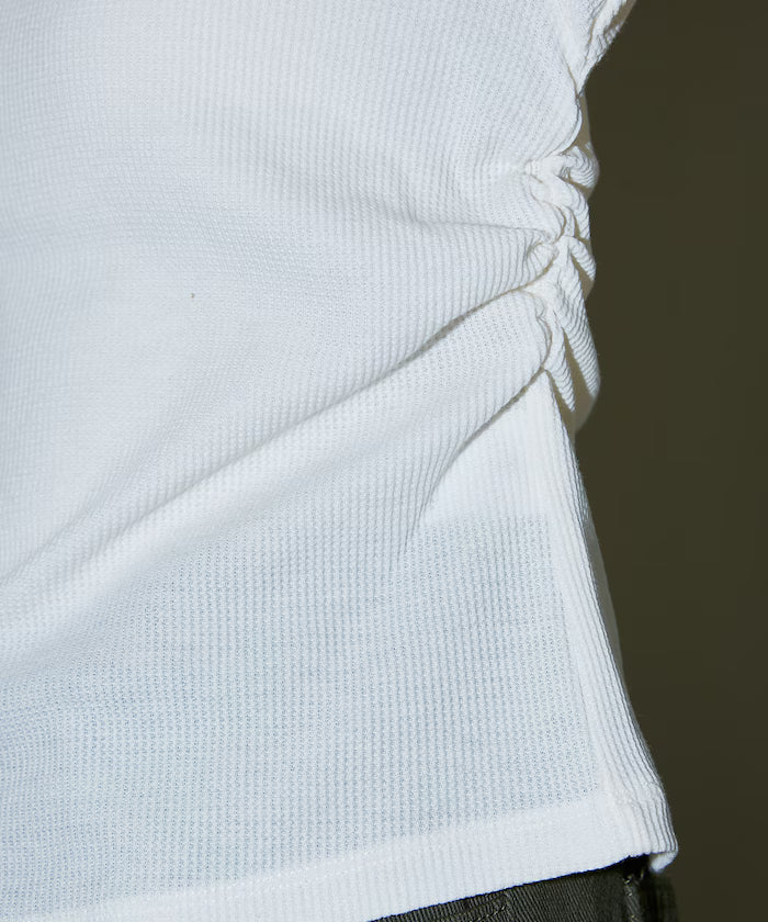 Light Waffle Waist Shirring T-Shirt Limited Edition
