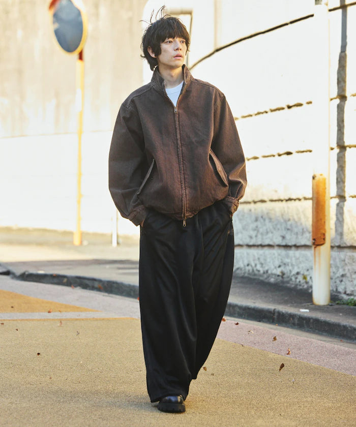 Relaxed Fit Harrington Denim Jacket