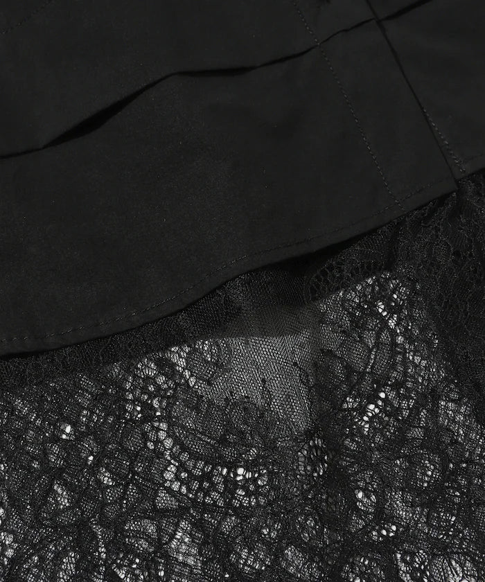 Oversized Lace Layered Shirt