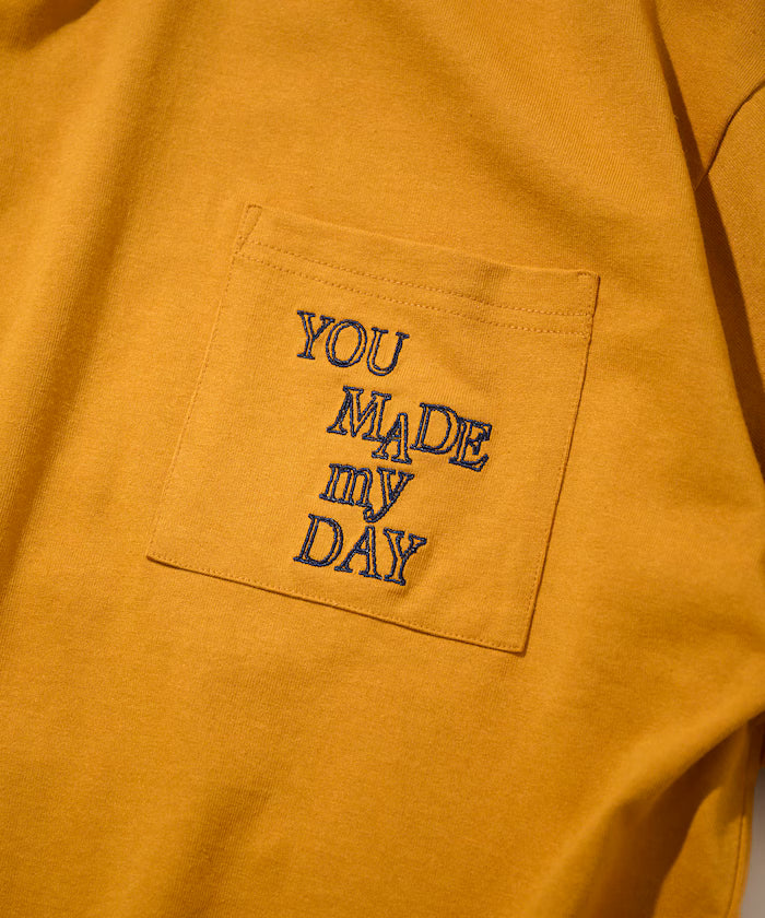 tombonia/Tombo nia Back Print Crew Neck T-Shirt/YOU MADE MY DAY