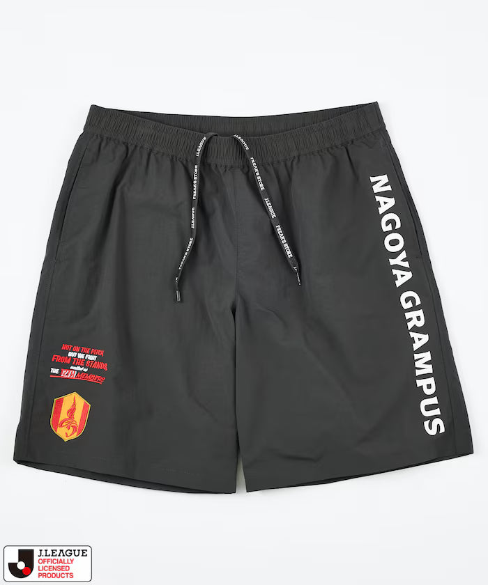 [May 15 12:00 Sale Start] J.LEAGUE × FREAK'S STORE Exclusive SUPPORTERS NYLON SHORTS [Nagoya Grampus] - Charcoal Gray