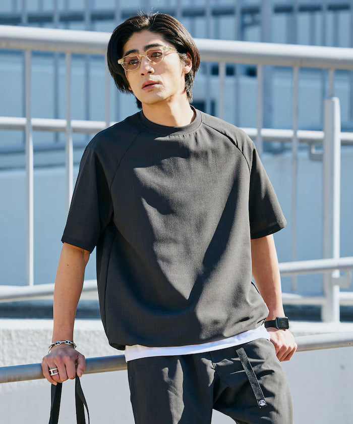 AiRide/Air Ride Relaxed Fit Raglan Short Sleeve Pullover/Moisture Wicking/UV Cut/Hem Code [Limited Edition]