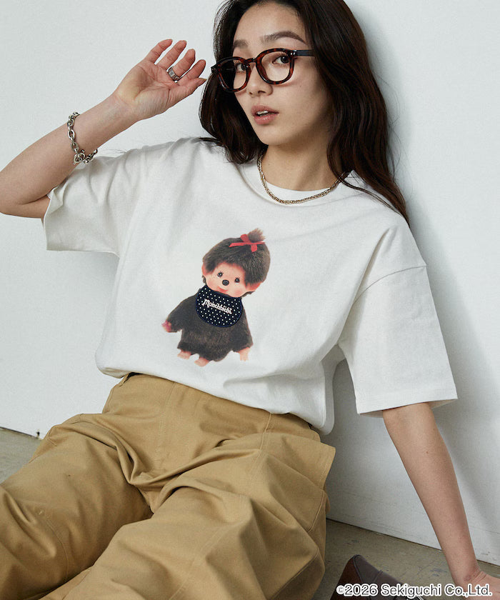 Monchhichi Mixed Material Docking T-Shirt Limited Edition