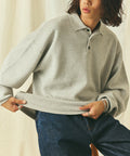 Relax Fit Relax Fit Sweat-like Polo Collar Knit [Limited Edition] - Ash Gray