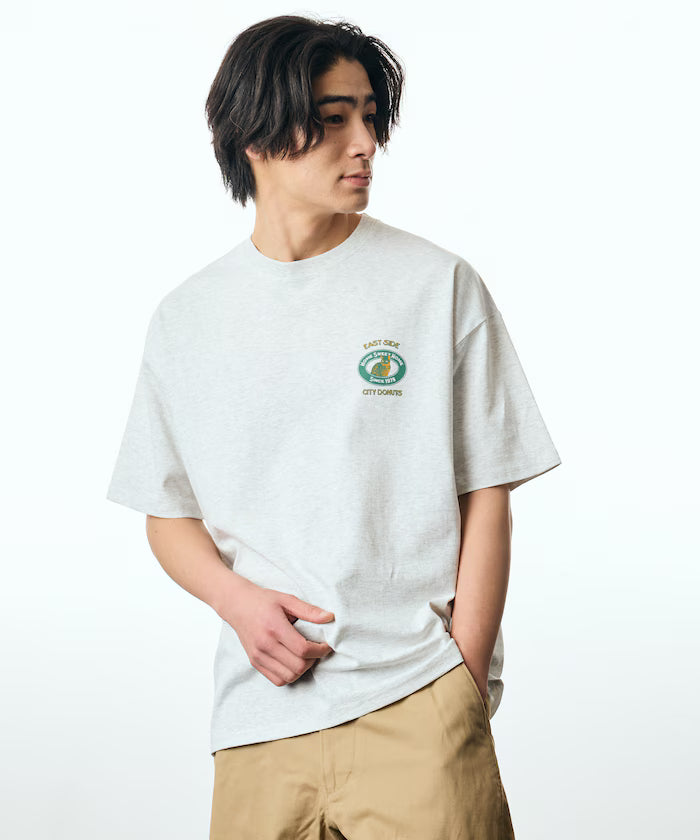 Big Silhouette Back Print Crew Neck T-Shirt / City Dounuts CAT [Limited Edition]