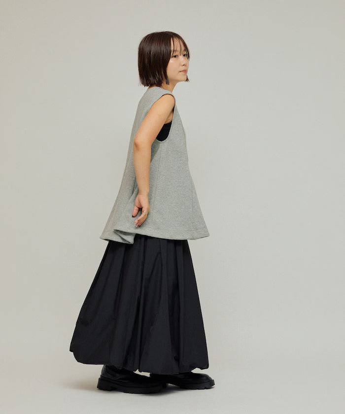 Cardboard Peplum V-Neck Vest