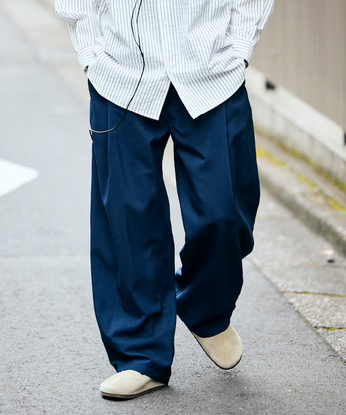 AiRide/Wide Silhouette Pocketable Tuck Slacks Pants/Quick-dry/UV Cut [Limited Edition]
