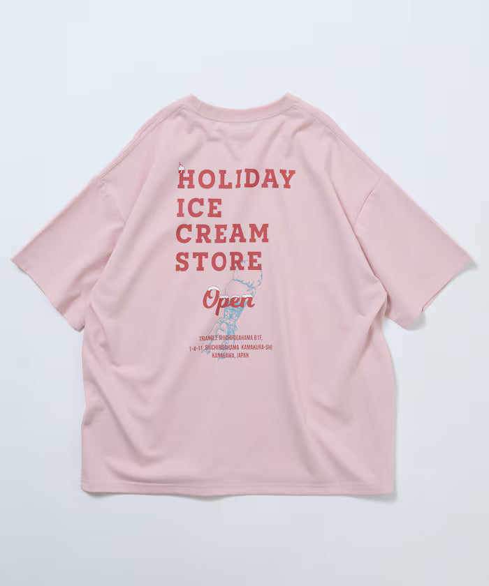 HOLIDAY ICECREAM×FREAK'S STORE Collaboration Big Silhouette Back Print Crew Neck T-Shirt [Limited Edition]