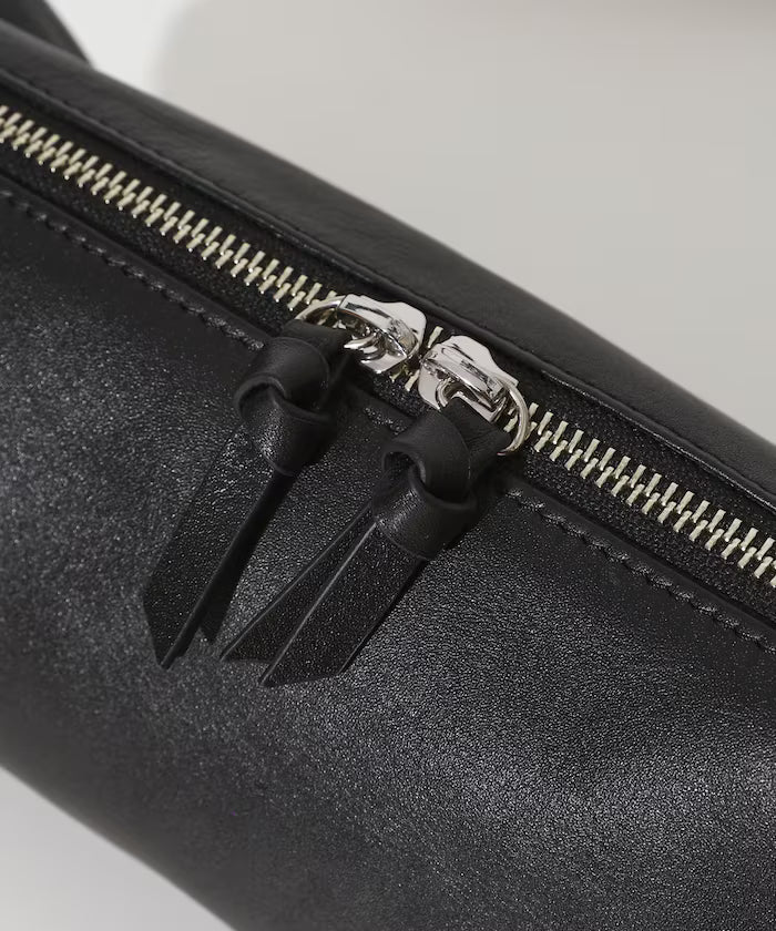 Leather Roll Boston Bag / Cowhide / Water-Repellent Leather