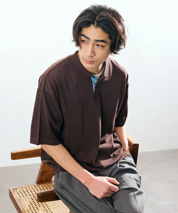 Relax Fit Relax Fit Cool Touch Color Block Knit Polo Shirt [Limited Edition]