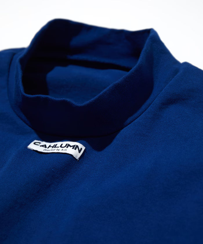 Heavy weight Jersey Mock Neck L/S Print Tee