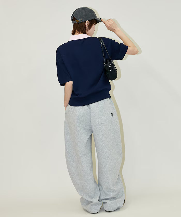 Color Scheme 2-Panel Collar Short Sleeve Knit Polo Shirt Limited Edition
