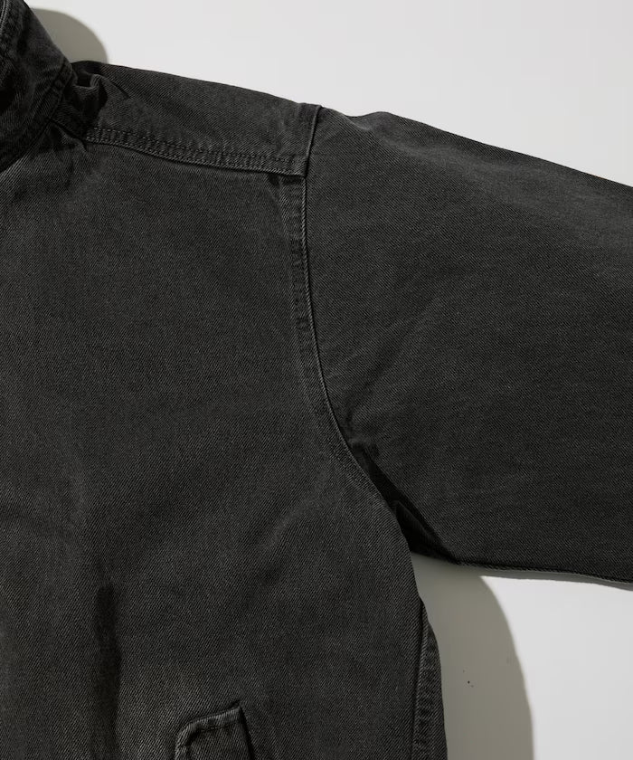 Relaxed Fit Harrington Denim Jacket