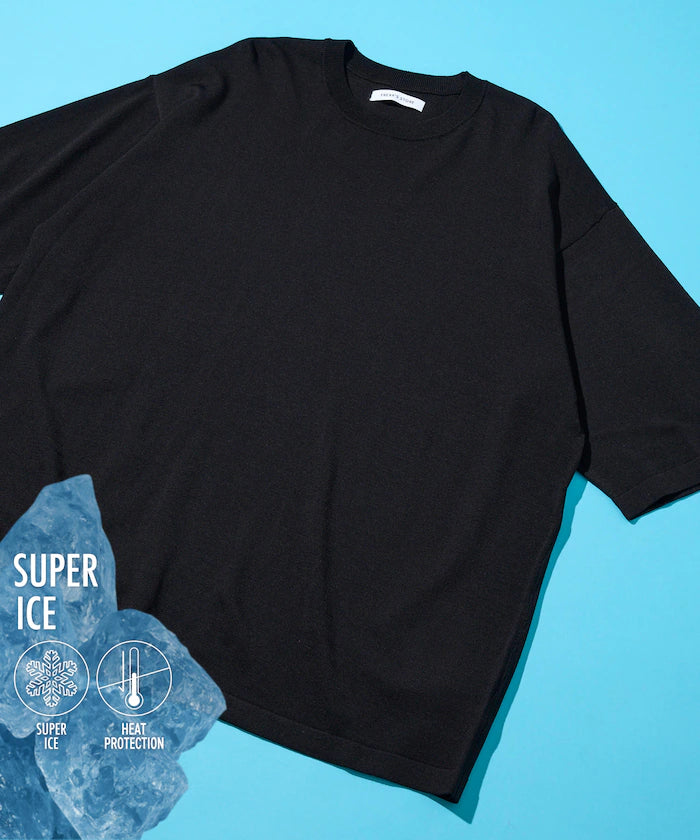 [New Color Added] SUPER ICE / Super Ice Crew Neck Knit T-Shirt / Contact Cooling
