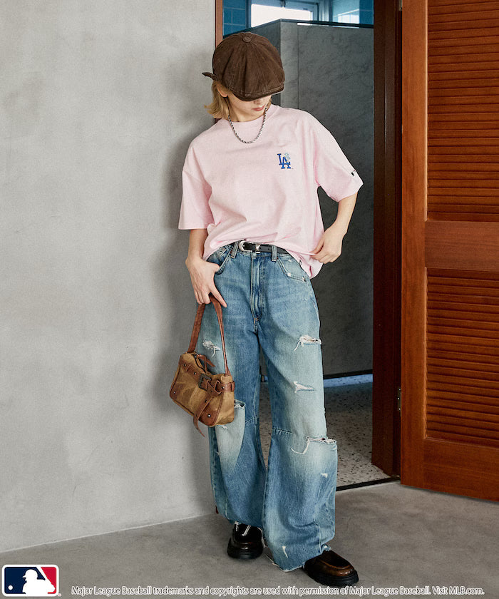 Limited Edition MLB One Point Flower Embroidery T-Shirt