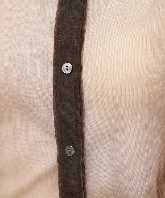 Tulle Layered Bicolor Shirt [Limited Edition]