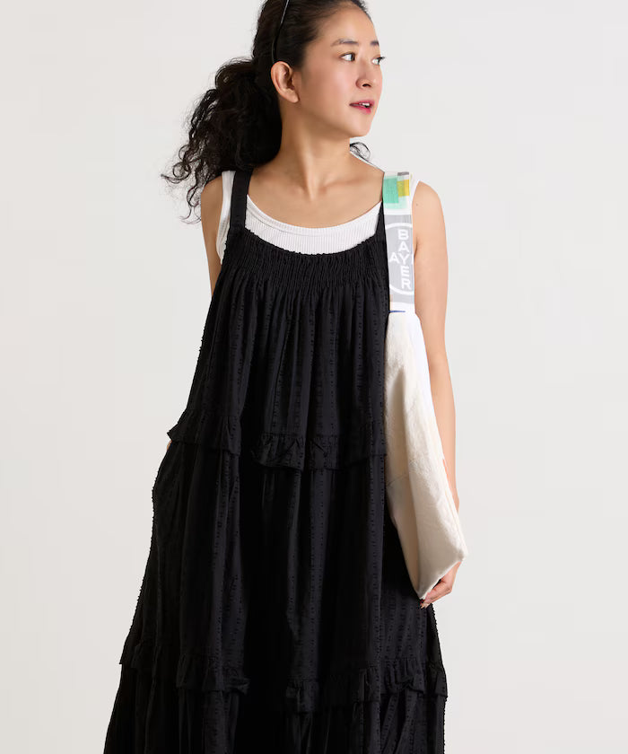 India Dobbie Tiered Frill Camisole Dress