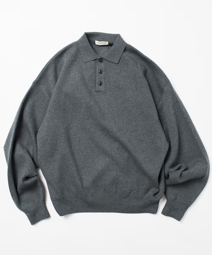 Relax Fit Relax Fit Sweat-like Polo Collar Knit [Limited Edition]