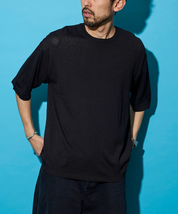 [New Color Added] SUPER ICE / Super Ice Crew Neck Knit T-Shirt / Contact Cooling