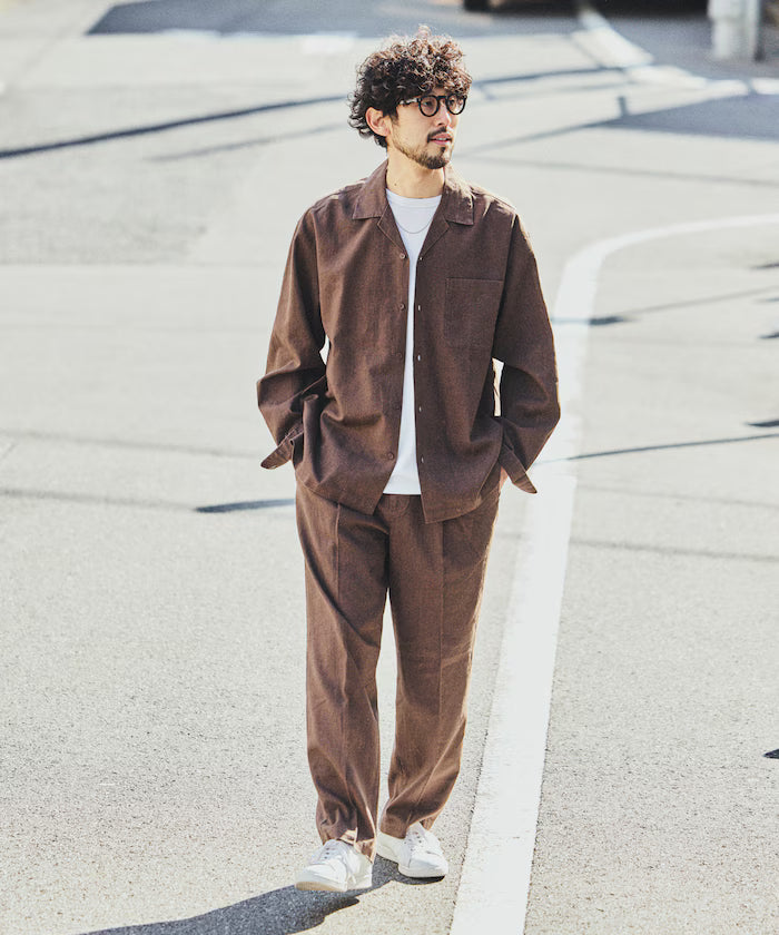 LINEN COTTON EASY SLACKS [Compatible with Setup]