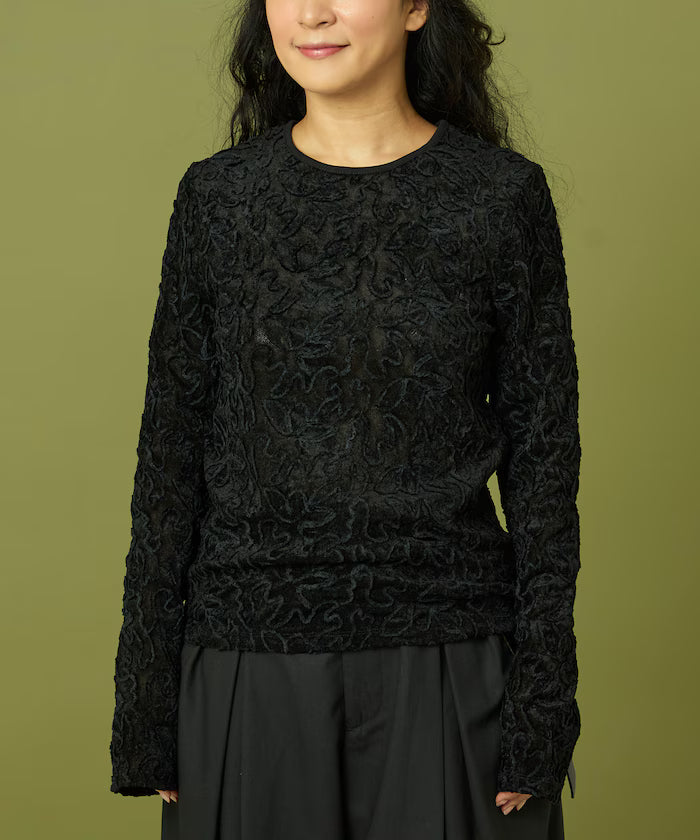 Mesh Velour Top