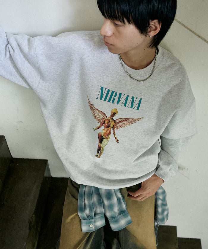 Custom NIRVANA IN U TERO SWEAT - Light Gray