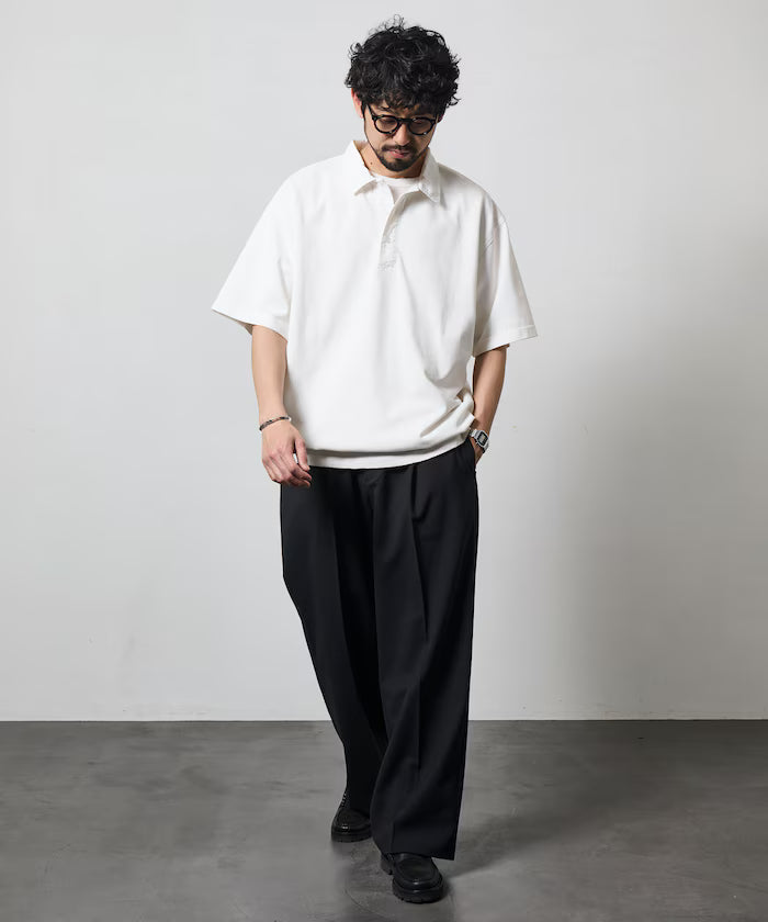 Big Silhouette Spindle Short Sleeve Tech Polo