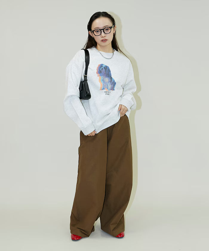 Dog Photo Print Fleece Lined Sweat Pullover Limited Edition