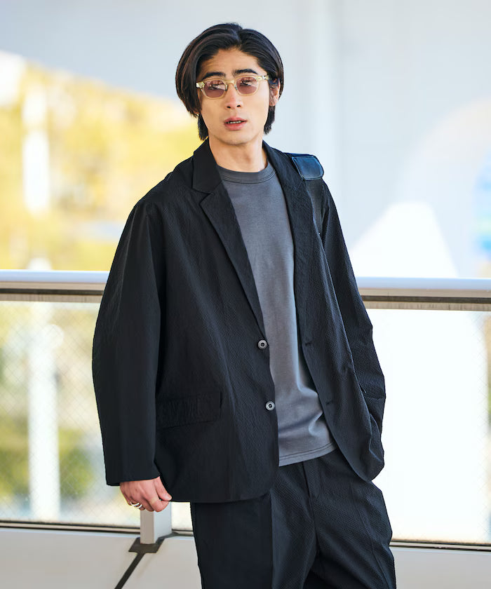 AiRide/AiRide Relax Fit Seersucker Setup/Tailored Jacket/Wide Slacks/Quick Dry/UV Cut 【Limited Release】