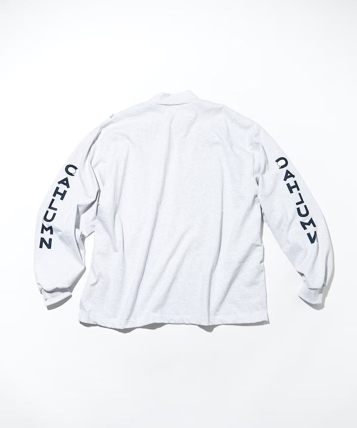 Heavy weight Jersey Mock Neck L/S Print Tee