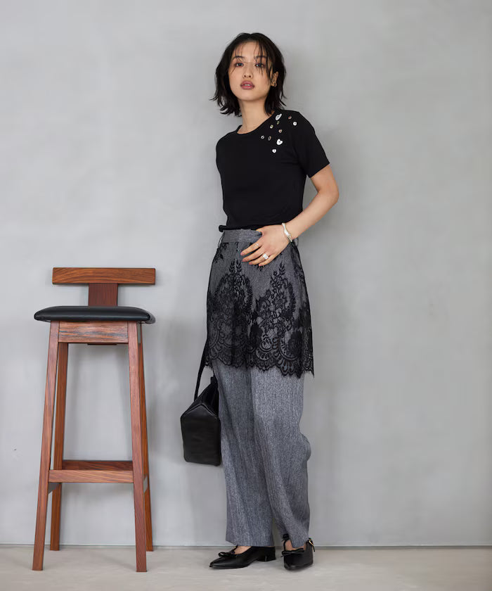 Many Button Cotton Modal Short Sleeve T-Shirt