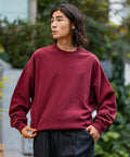 12oz Short Length Heavyweight Crew Neck Sweat/Short Length 【Limited Edition】 - Burgundy