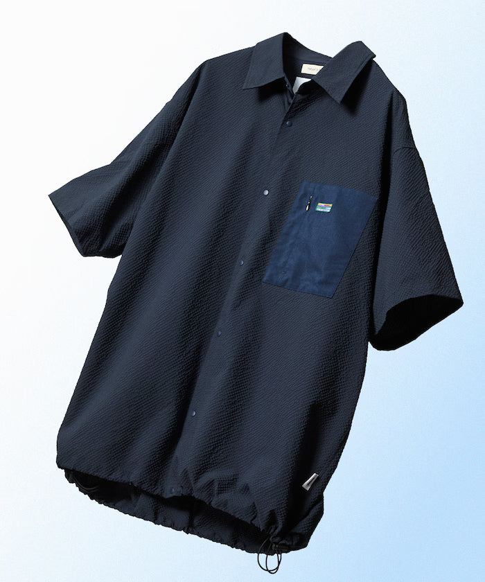 Limited Release AiRide Air Ride Relax Fit Mixed Material Pocket Seersucker Shirt Quick Dry Moisture Wicking UV Cut