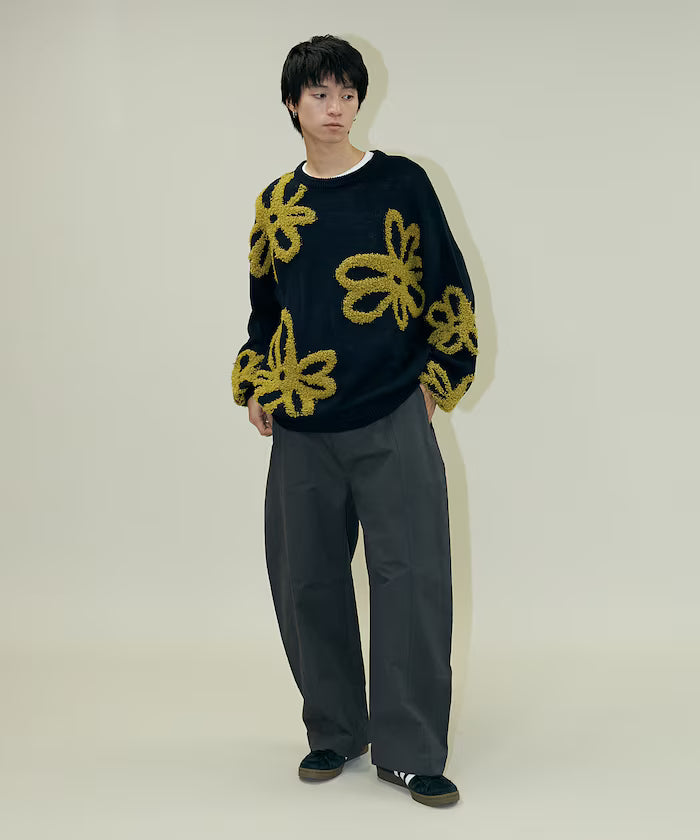 Boucle Flower Pattern Pullover Knit [Limited Edition]