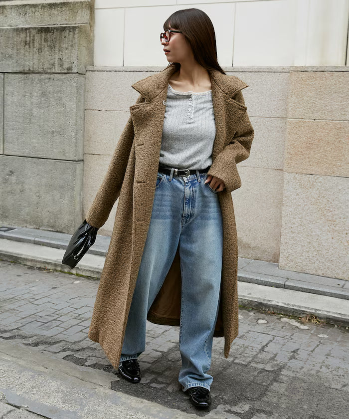 Multicolor Shaggy Long Coat Limited Edition